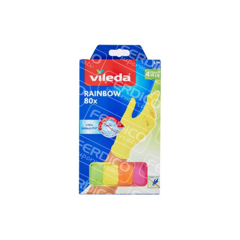 VILEDA GUANTI RAINBOW P/M X80