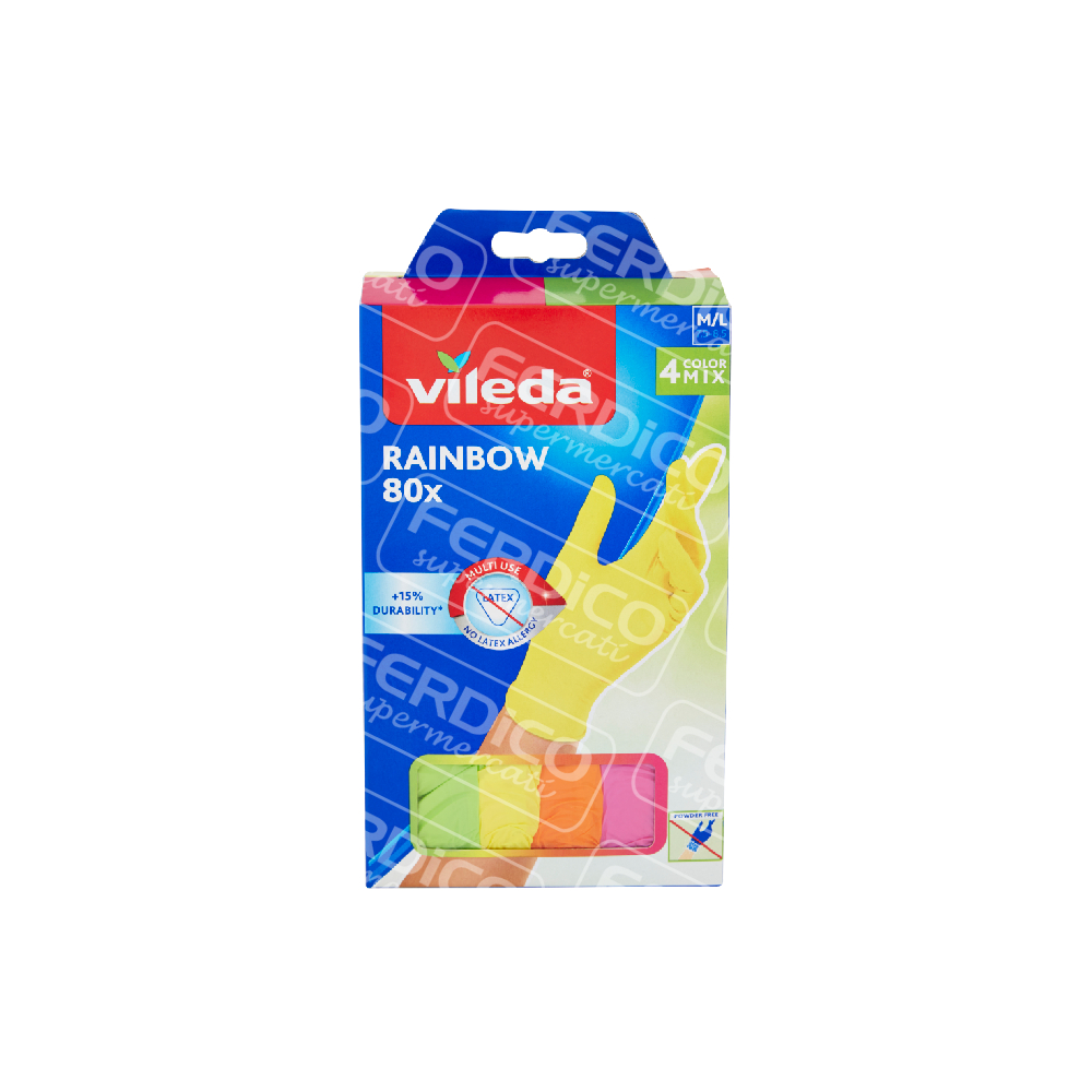 VILEDA GUANTI RAINBOW M/G X80