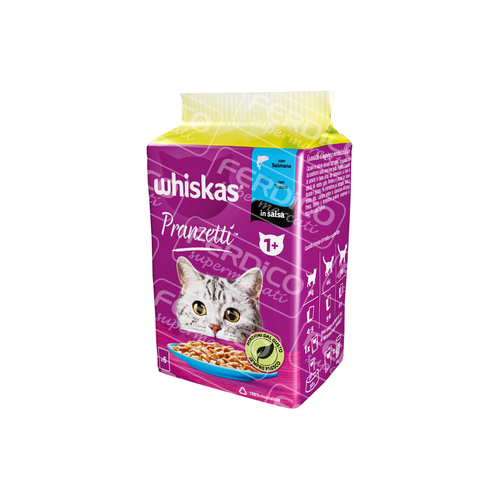 WHISKAS PRANZETTI PESCE 50X6