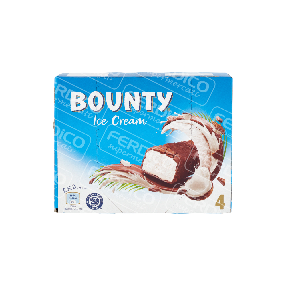 BOUNTY ICECREAM BARRETTE X4