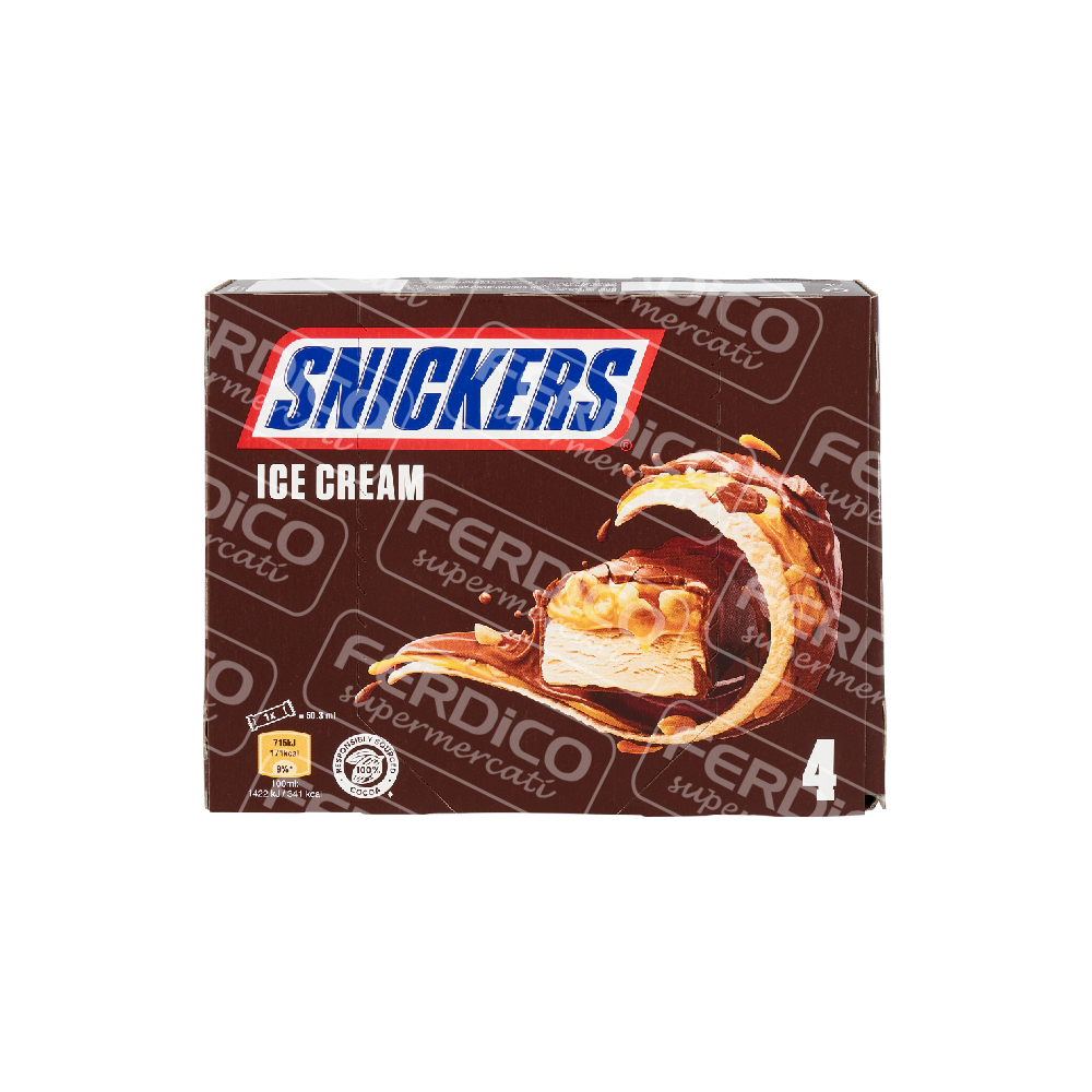 SNICKERS ICECREAM BARRETTE X4