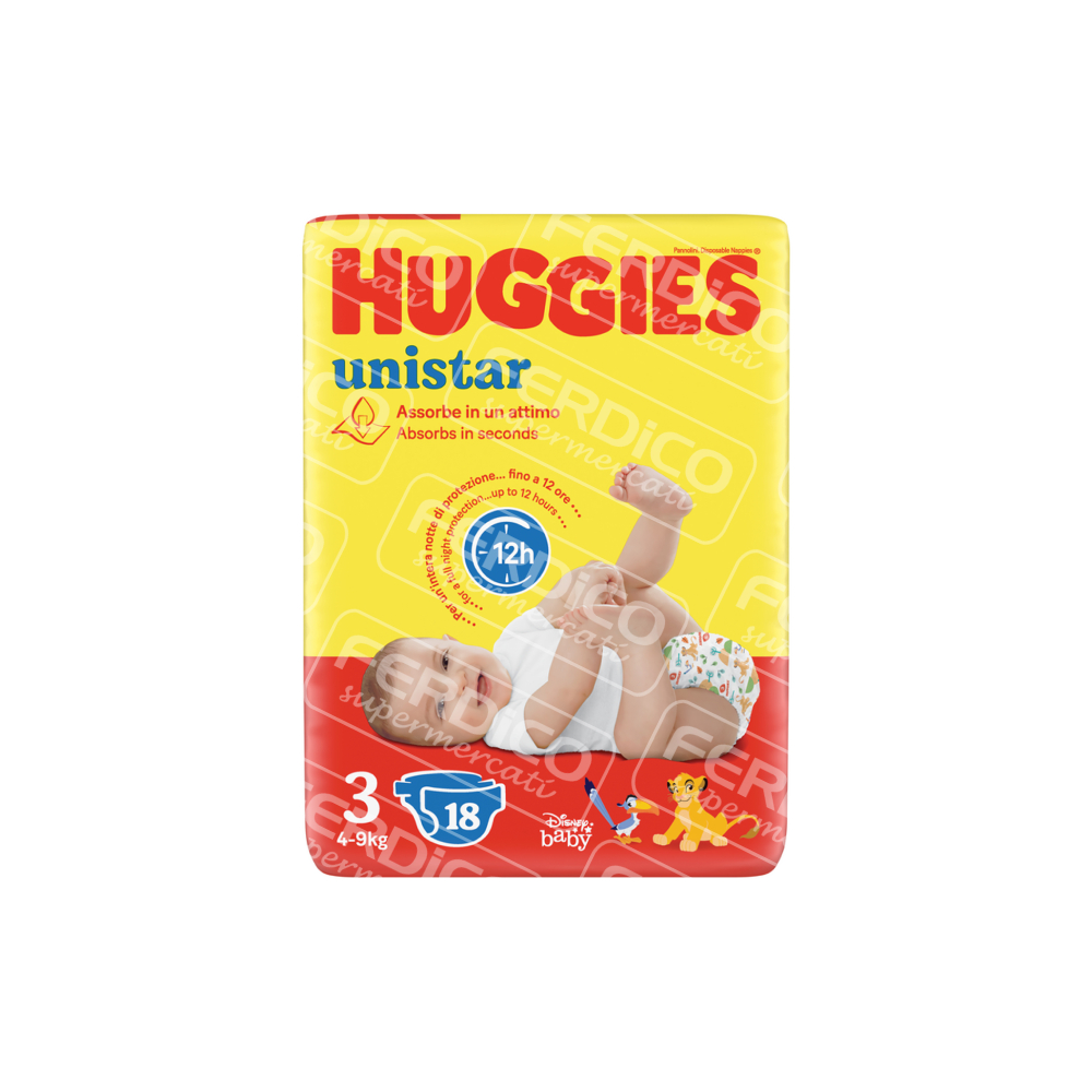 HUGGIES PANN.UNISTAR 4/9 x18