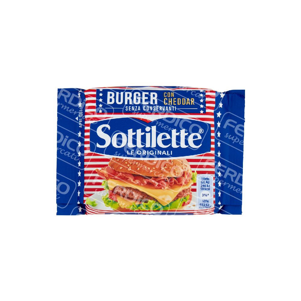 SOTTILETTE BURGER CHEDDAR G185