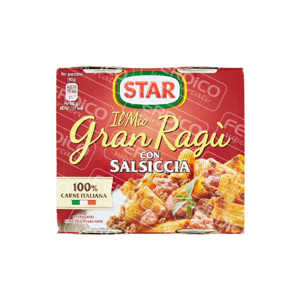 *STAR RAGU’SALSICCIA GR.180X2