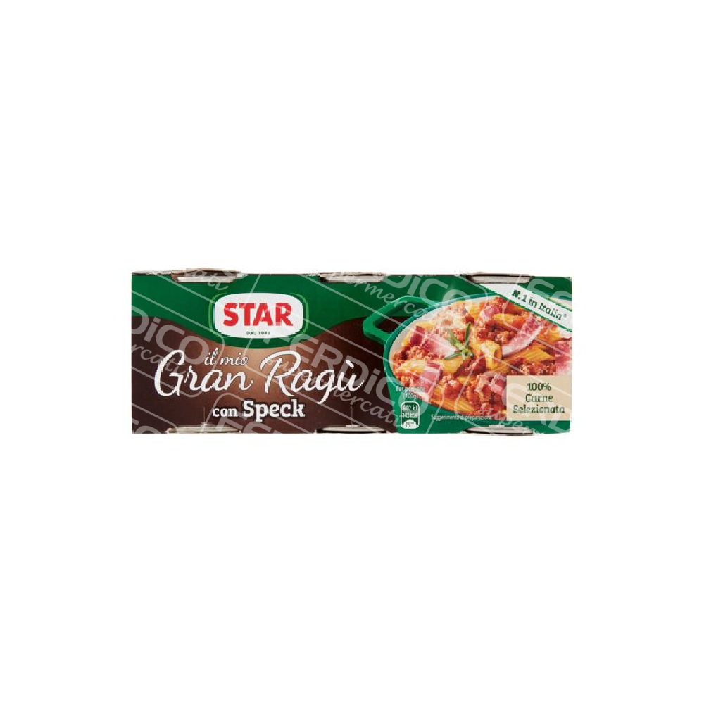 STAR RAGU’CARNE SPECK GR.100X3