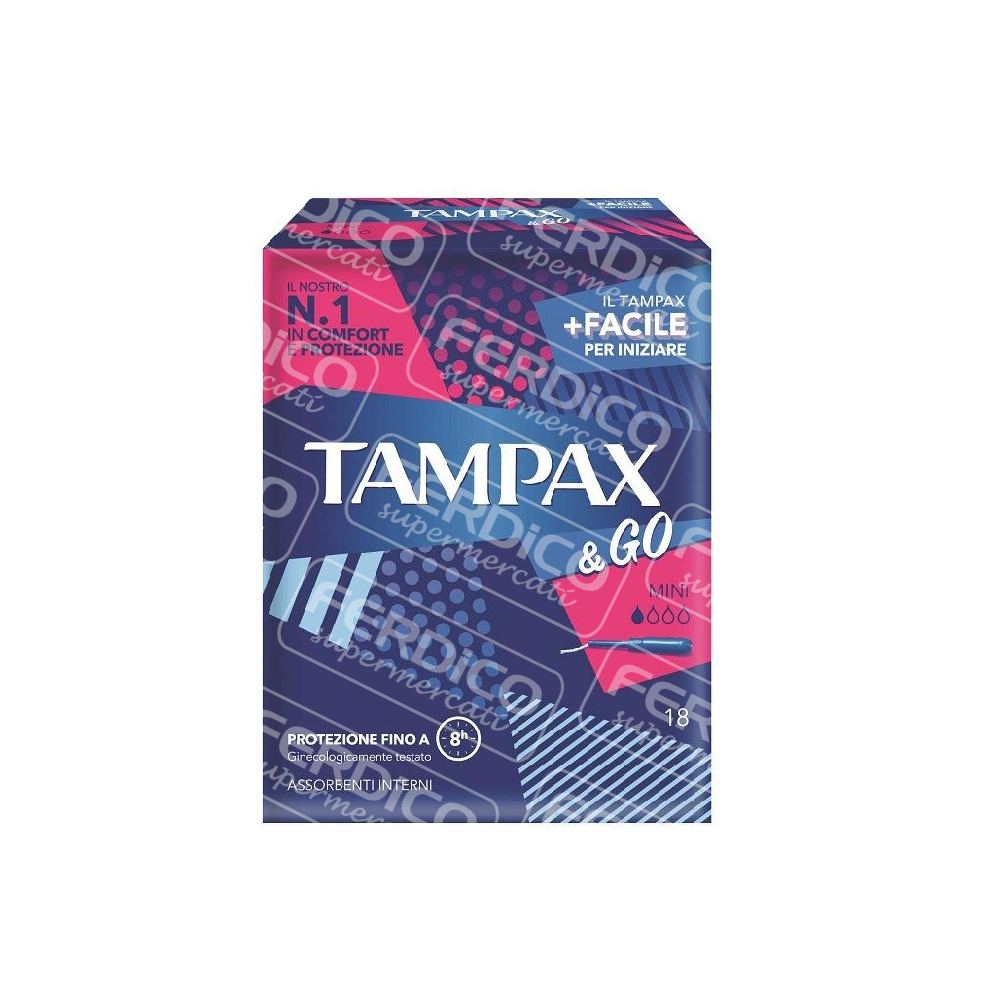 TAMPAX & GO ASS.MINI X18