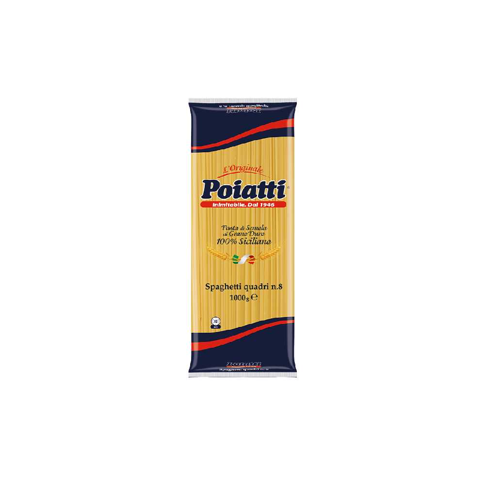 POIATTI N.08 SPAGHETTI QUADRI 1KG