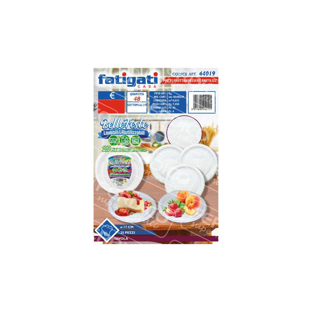 FATIGATI PIATTI FRUTTA REUSX25