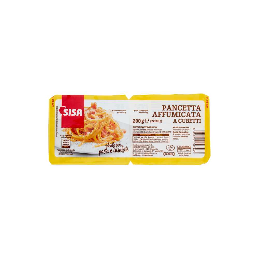 SISA PANCETTA AFF. CUB. 2X100G