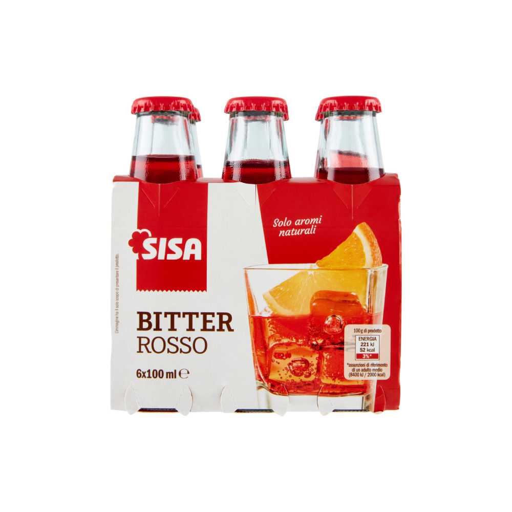 SISA BITTER ROSSO ML100X6