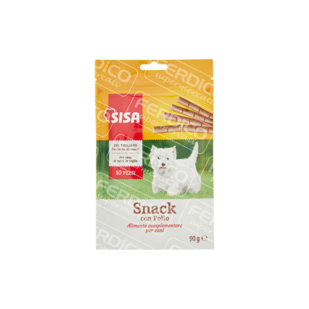 SISA SNACK CANE POLLO 10PZ 90GR