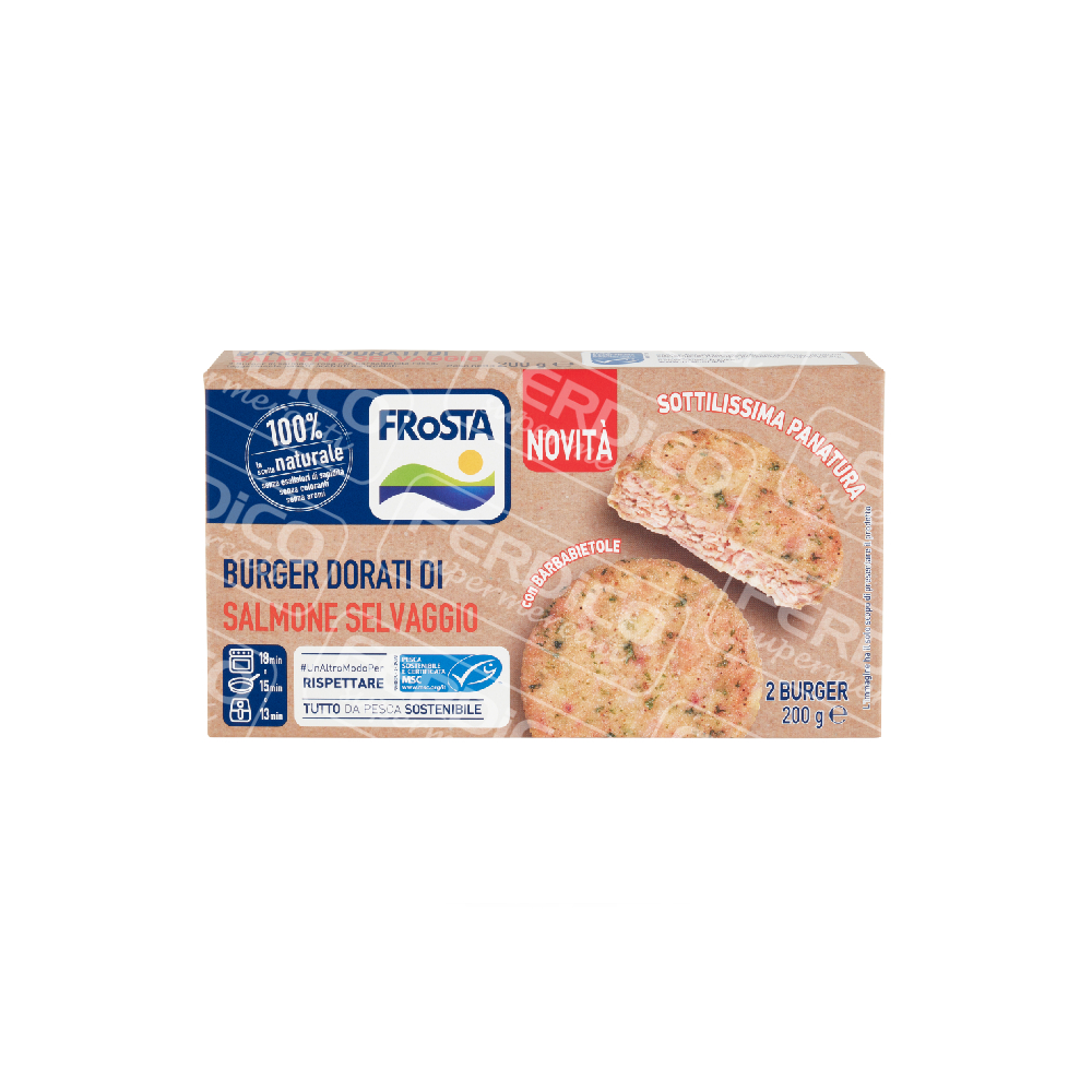 FROSTA BURGER PAN.SALMONE G200