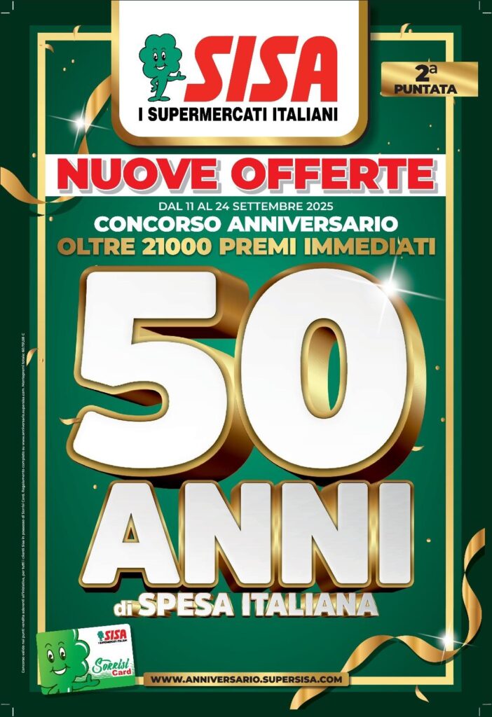50 Anni di Spesa Italiana dall’11 al 24 Settembre 50 Anni di Spesa Italiana dall’11 al 24 Settembre